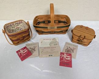 Three Longaberger Baskets
