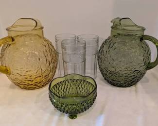 Vintage Anchor Hocking Pitchers  More