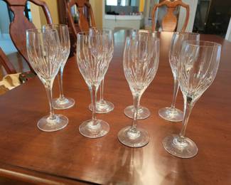 8 Mikasa Arctic Light Crystal Glasses