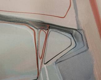 Original Abstract Acrylic on Canvas by the listed artist Josef Kugler Austrian American Artist (1911-2001) 38” x 50”