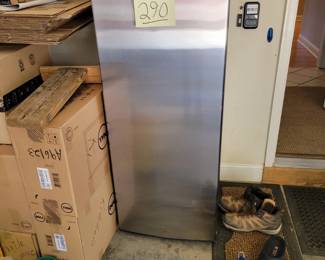 Frigidaire 6.5 Cu. Ft. Upright Freezer (Model EFRF698-6COM) Compact Freezer, capacity: 6.5 cubic feet, Dimensions: Roughly 21.26" W x 55.91" H x 22.24" D, Weight: ~76 to 87 lbs,  Energy Consumption: Around 308 kWh per year