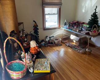 Christmas, easter and halloween items.