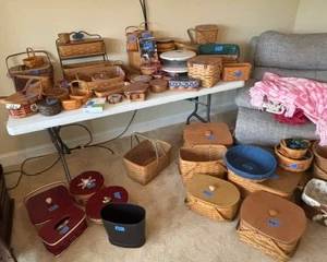 Longaberger Baskets; lots of vintage and hard to find baskets; almost all have liners and/or plastic insert