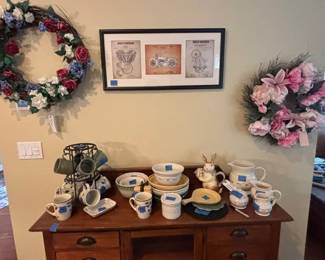 Longaberger ceramics, sideboard