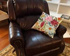Leather recliner chair