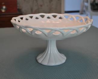 Milk Glass Fruit Bowl