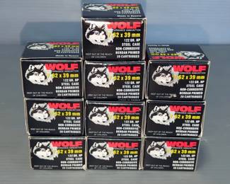 Wolf Performance Ammunition, 7.62x39mm Ammo, Approx Qty 200 Rds