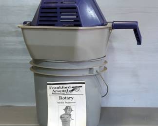 Frankford Arsenal Rotary Media Separator Including Buckets, Treated Walnut Media, And Brass Polish