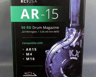 KCI AR-15 50 Rd .223 Rem/5.56 NATO Drum Mag, In Original Box