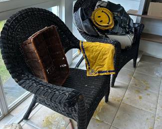 Wicker porch furniture