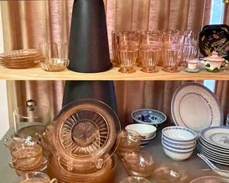 VINTAGE PINK DEPRESSION GLASS