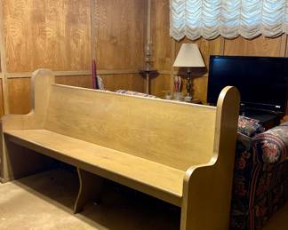 VINTAGE CHURCH PEW FROM ST. MARY’S CATHOLIC CHURCH IN NADA