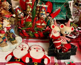 VINTAGE FELT CHRISTMAS DECOR, VINTAGE ORNAMENTS