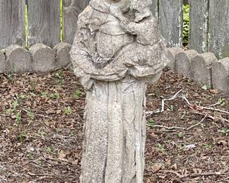 CONCRETE SAINT ANTHONY OF PADUA STATUE