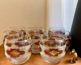 MCM CULVER ROLY POLY 22KT EMBELLISHED GLASSES