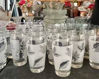 LIBBEY SILVER LEAF GLASSES