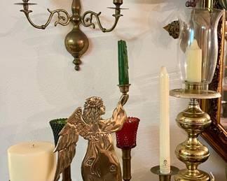 BRASS ANGEL CANDLEHOLDER