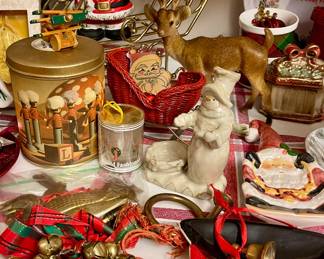 VINTAGE FLOCKED DEER