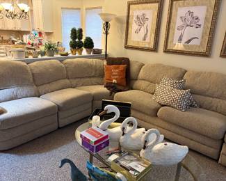Couch, pictured, table, decorations, plants