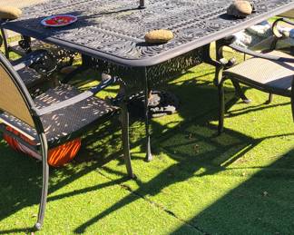 Patio Table w 8 chairs and umbrella