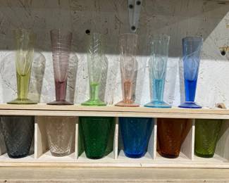 Colorful glasses of all shapes and sizes!