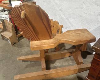 Vintage wooden rocking horse