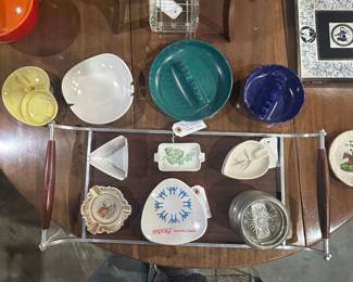 Tons of groovy vintage ashtrays!