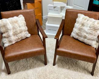 Faux Leather Chairs