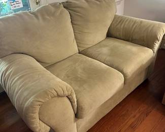 Beige Corduroy Loveseat LRSA