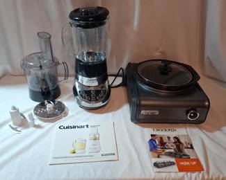 Cuisinart SmartPower Duet Blender Food Processor  CrockPot Hook Up Slow Cooker B2KD