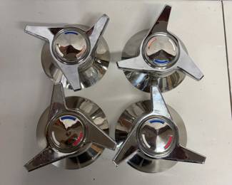 Chrome 3Spoke Spinner Center Caps and Cones GMG