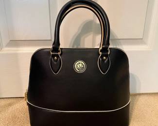 Anne Klein Black Dome Satchel Handbag B3KA