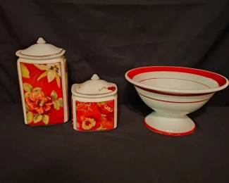 222 Fifth Canisters  Home Pedestal Bowl KKD