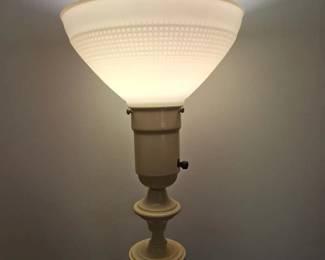 Cast IronOffWhite Metal Torchiere Floor Lamp B3KD