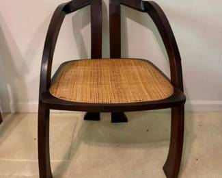 MCM Style Cane Seat Accent Chair B1BM