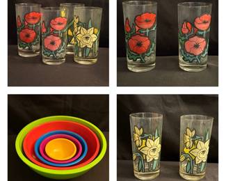 Colorful Kitchen Wares Ft. Retro Juice Glasses B1SF