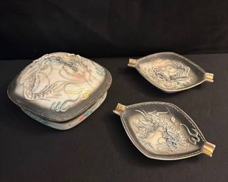 Betsons Japanese Moriage Dragonware Smoker Set B1SF