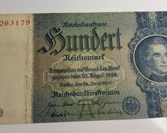 World War II German 100 mark