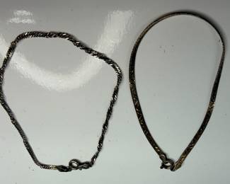 Two sterling bracelets