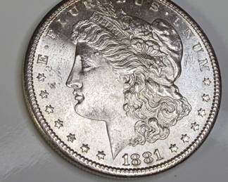 Several very nice Morgan silver dollars