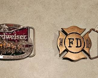 Belt buckles - Budweiser, Fire Department