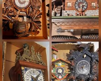 Cuckoo clocks (Heco, Schmeckenbecher, Herr, 8-day models)