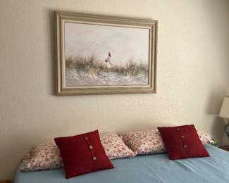 KING BED, FRAMED DECORATIVE ART