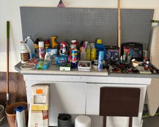 Workbench And Household Supplies Front View