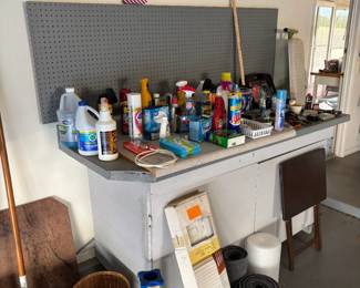 Garage Workbench And Supplies