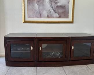Framed Art Above Media Cabinet