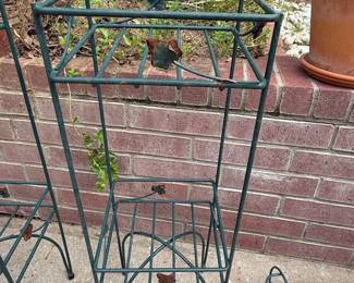 Vintage Metal Ivy Leaf Plant Stand