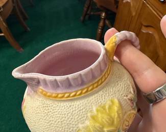 Samuel Lear Majolica Water Lily Creamer