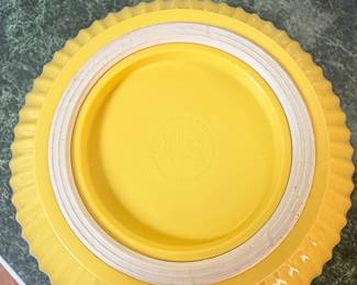 Yellow Fluted Melamine Mixing Bowl Set