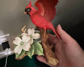 Andrea by Sadek Cardinal on Dogwood Figurine